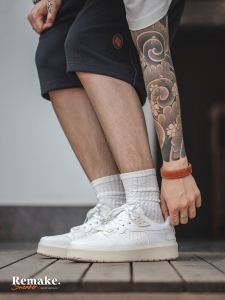 MRA Mens Casual Shoes Sporty Thick Bottom Crack Patterned Sneakers Versatile Spring Summer Seasonal round Toe Rubber Outsole