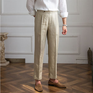 Summer Handmade Light Thin Straight Leg Trousers