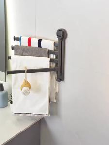 No-drilling Rotatable Foldable Towel Rack