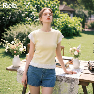 puella | French Sweet Style Short Sleeve Knitted Blouse Loose