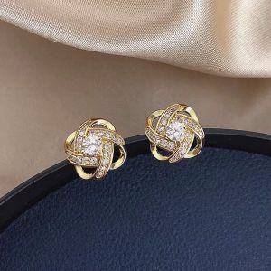 MIAOYA Stylish Korean Crossover Earrings for Women Temperament Earrings for Exquisite Jewelry Birthday Gifts