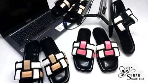SABILLA Sandal MISYU Mix Color Fashion Wanita 2023 | Sandal Wanita Terbaru 2023 | Sandal Selop