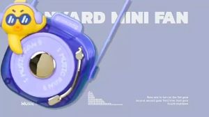 พัดลมพกพา USB พัดลมมือถือ พัดลมมินิ พัดลมแบบแขวนคอ 3 ลมแรง พัดลมน่ารัก