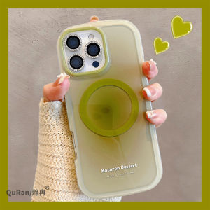 Dissolve Green Gradient Magnetic Absorption Pure Color Simple Style Mobile Phone Case for  16 15Promax 14 Small Popular 13 Internet Celebrity Max Beautiful