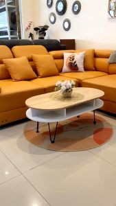 MEJA RUANG TAMU MEJA SOFA MEJA AESTHETIC MEJA KOPI MINAMALIS 2in1