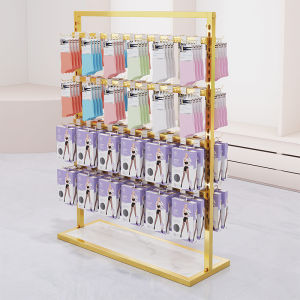 Panty Socks Display Stand Adjustable Double-Sided Hanging Stockings Boxed Island Shelf against the Wall Phone Case Ornament Display Rack
