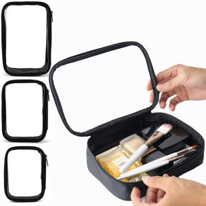 Women Clear Makeup BagWaterproof Toiletry Bag Carry on Makeup Bag Toiletry Brush Organizer Pouch PVC Travel Make Up Kit Bags
