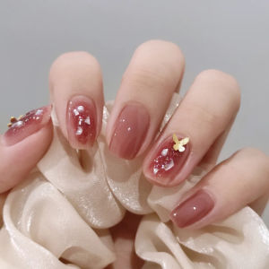 MONLEYTA | Wearable Manicure Nail Patches Short Style Ice Transparent Color French Design New Arrival Summer 2025 Premium Feeling