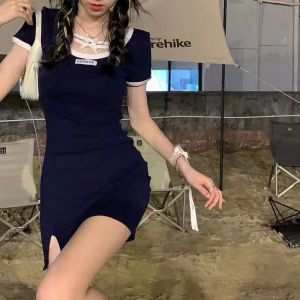 Váy Ngắn Thắt Nút Bướm Pure Desire Cho Nữ Mùa Hè Mới Gợi Cảm Cỡ Nhỏ Ôm Vừa Vặn Đan Xen Hở Lưng Váy Ngắn Thời Trang