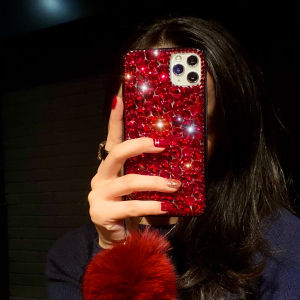 เคสโทรศัพท์มือถือสุดหรูสำหรับ Apple 11 iPhone 16 pro เครื่องประดับเพชร 15 plus 17 pro ขนแกะ 13 Popular 14 pro 13 pro Max 12 ขนแกะ ดีไซน์ใหม่