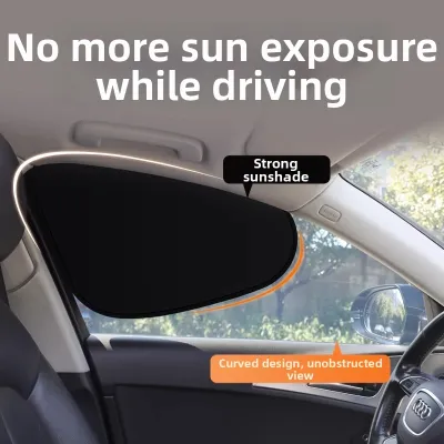 Sun Protection Thermal Insulation Light Blocking Car Window Curtain Static Adhesive