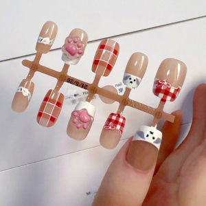 Handmade Wearable False Nails 30 Pieces Set Cat Eye Design Nail Stickers Finished Product Artificial Nails Beauty Tools