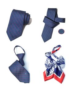 Silk Womens Uniform Stripe Neck Flower No-Tie Bow Tie Scarf Headband Butterfly Knot for Business Professional Bank Industry