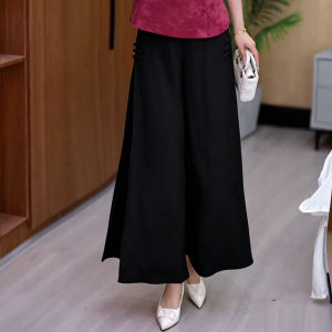 YOUFAN | Mandarin Collar New Chinese Style Jacquard Short Sleeve Retro Buttoned Womens Shirt