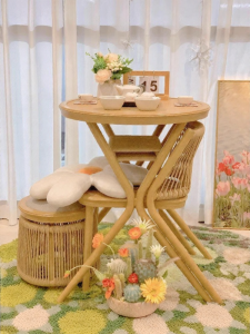 ZIYE | Balcony Furniture Set Small Home Design Sun Protection Wicker Chair 3PCS