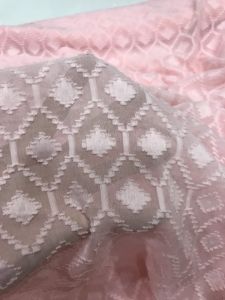 vải voan màu hồng mềm mỏng rũ đẹp xinh _( khổ 1m5) may đầm váy áo dài vv