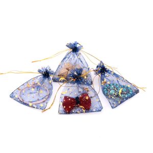 SONIAR 50pcs/lot Wedding Christmas Favor Festive Party Supplies Drawstring Candy Pouches Jewelry Packaging Organza Bags Gift Bags