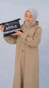 Jas Hujan AKULA Gamis Wanita Syari Premium Bahan PVC Anti Rembes