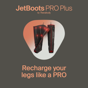 Therabody JetBoots PRO Plus - Wireless Compression Boots with Vibration & Light Therapy - Muscle Recovery Pneumatic Leg Compression Sleeve to Recover Faster Relieve Muscle & Joint Pain