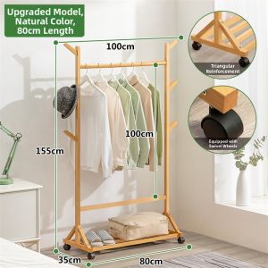 XUNHUAI | Creative Easy Assembly Floor Standing Coat Rack Wooden