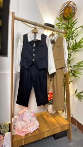 Bộ vest bé trai 1-8 tuổi 3 cúc 4 chi tiết hàng thiết kế cao cấp kiểu dáng thanh lịch thời trang