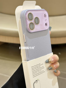 LIANGWU | Leather Texture Full Protection Crystal Lens Phone Case