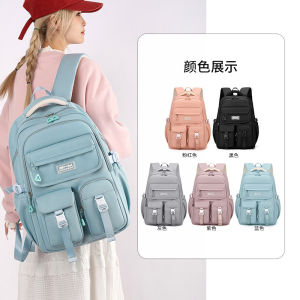 Túi Đeo Vai Đôi Dung Tích Lớn Màu Trơn Đơn Giản Đa Năng Cho Học Sinh Đi Học Đi Chơi Túi Đựng Sách Học Sinh Thời Trang