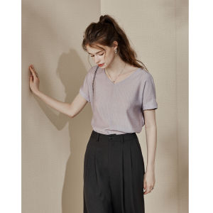 KUHNMARVIN | Áo Sơ Mi Tay Ngắn Cổ V Elegance