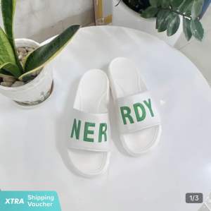 Dép NERDY nam nữ hời trang cao cấp quai da chữ thêu nổi đế cao 4cm tôn dáng đi êm chân hàng chuẩn bao kiểm tra .