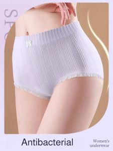 Womens Warm Change Seamless Comfortable Monets Garden High Waisted Antibacterial Panties