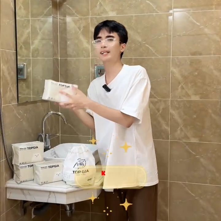 Khăn lau mặt dùng 1 lần TopGia, khăn lau đa năng không mùi an toàn cho da và siêu tiết kiệm (Khăn khô rút bao bì mới)