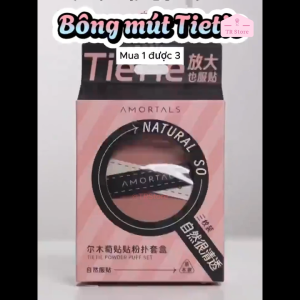 Bộ 3 Mút Trang Điểm Amortals TieTie Pink & Black Tán Kem Nền Cushion Chuyên Dụng Tiện Lợi