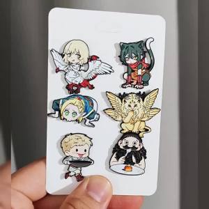 Potdemiel | Delicious in Dungeon Enamel Pins 6Pcs Set Marcille Laios Izutsumi Senshi Brooches Lapel Badges