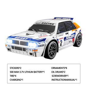 2026 NEW 4WD RC Car 1:24 Scale Four-wheel Drive Drift With Two Speed Settings 20 Km/h LED Light Children Toys Rechargeable SG204