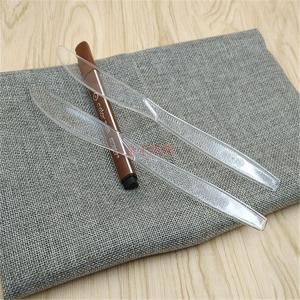 Disposable Steak Knife Individually Packaged Black Transparent Thickened Plastic Serrated Pizza Fruit Takeaway Cake Knife