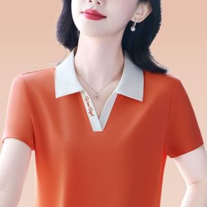 QIAOXIZI | Polo Short Sleeve T-Shirt for Women