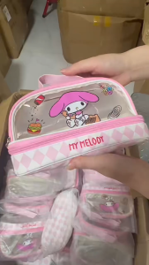 SPARAK Kawaii Cartoon Stationary Organizer Double Layer Pencil Case School Supplies Pencil Box Pen Bag