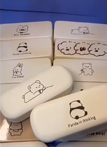 กล่องใส่แว่นตา กล่องเก็บแว่นตาน่ารัก พกพาสะดวก หนังPU คุณภาพสูงสุด