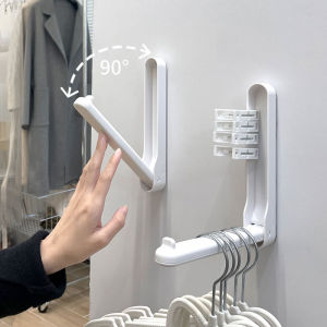 Adhesive Cloths Hanger Organizer Storage Rack Wall Mounted Hangers Holder Hook Hanger Stacker for Closet Laundry Room