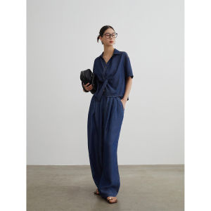 Relaxed Fit Collar Denim Shirt Set