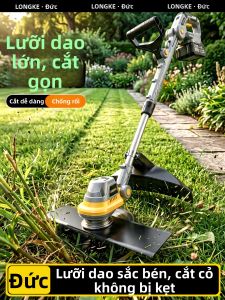 LONGKE | High-Power Lithium Electric Grass Trimmer Weed Remover Anti-Entanglement