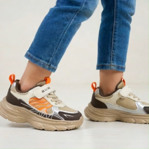 BUM Equipment Kids Shoe CSY254/CSY255 Black x Red/Brown x Orange - Kasut Kanak-Kanak Kasual Ringan Selesa Sneakers