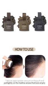 Etude House Pang Pang Hair Shadow Hairline Powder Hair Styling 发际线填充粉 (Dark Brown/Light Brown/Light Brown)