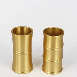 Bamboo Style Multifunctional Brass Vase for Storage Tools
