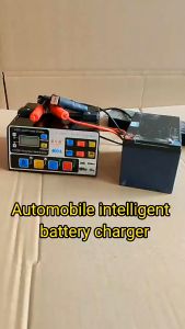 Car Battery Charger 12V/24V 400A Universal Car Lorry Battery Charger Pengecas Bateri Kereta Lori Pulse Repair Charging Pengecas Bateri Kereta 3Pin Plug 2Crocodile Clip