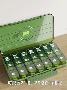 OutingSG®Portable Pill Box Three Meals A Day Sub-pack Medicine Dispenser 7-day Reminder medicine storage box