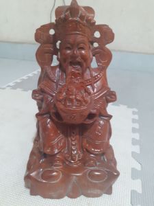 tượng thần tài gỗ hương Cao 30cm Ngang 16cm Sâu 14cm