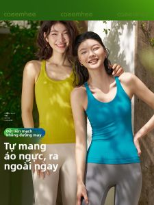 CAEEMHEE | Áo Phông Thể Thao Cao Cấp Có Gối Ngực Trong Dành Cho Yoga