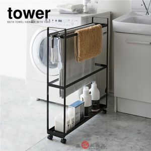 Bathroom Organizer Rack Towel Rack with Stand Towel Shelf Iron Storage Rack Gap rack floor Standing rack Bathroom Shelves Rolling for Hotel Household Bathroom Utility Trolley