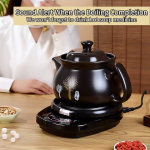 Fully Automatic Chinese Medicine Electric Brewing Pot Household Ceramic Cooking Pot Sound Alert When the Boiling Completion for Decocting Medicine Making Soup Dual-purpose Pot